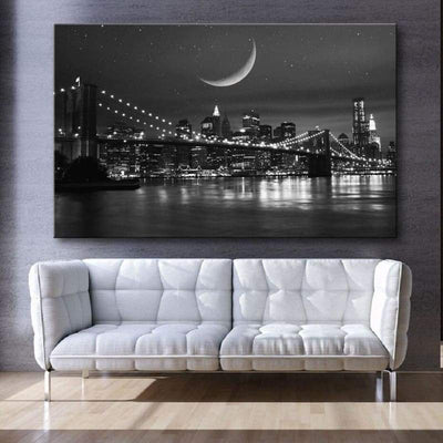 Mesa Vintage De Led Preto E Branco De Nova York