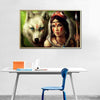 Pintura Vintage De Lobo Indiano