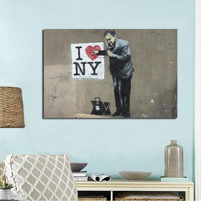 Vintage Vintage Eu Amo A Pintura De Nova York