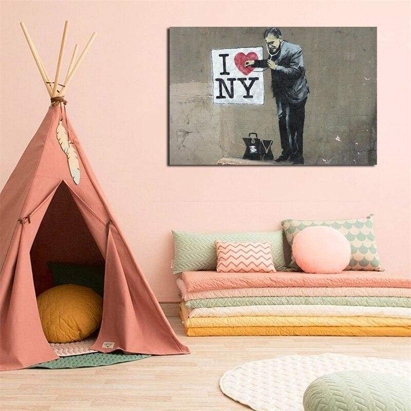 Vintage Vintage Eu Amo A Pintura De Nova York