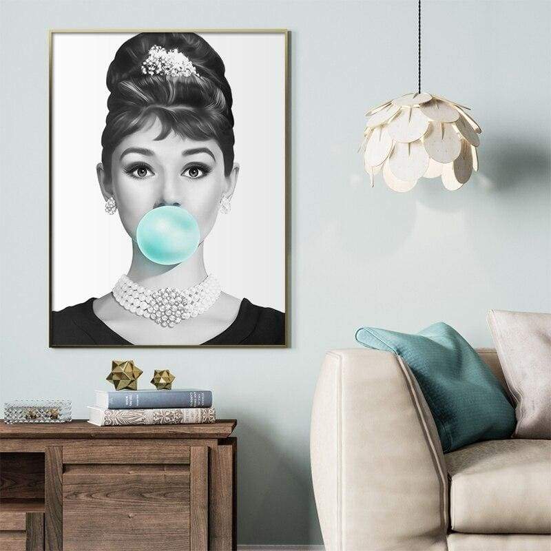 Pintura Vintage De Goma De Mascar De Marilyn Monroe