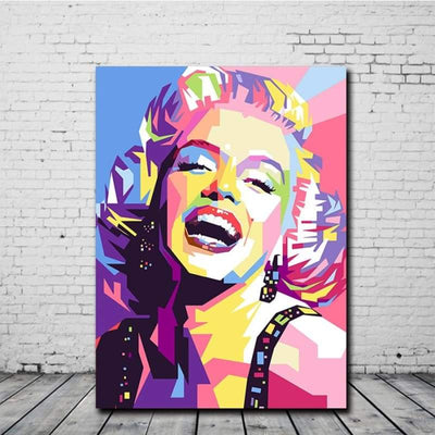 Pintura Colorida Vintage De Marilyn Monroe