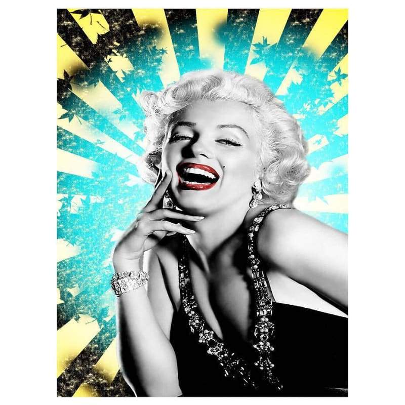 Pintura Vintage Em Preto E Branco De Marilyn Monroe