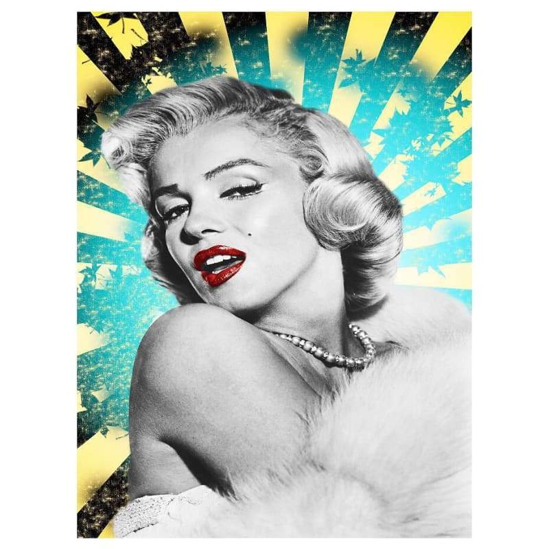 Pintura Vintage Em Preto E Branco De Marilyn Monroe