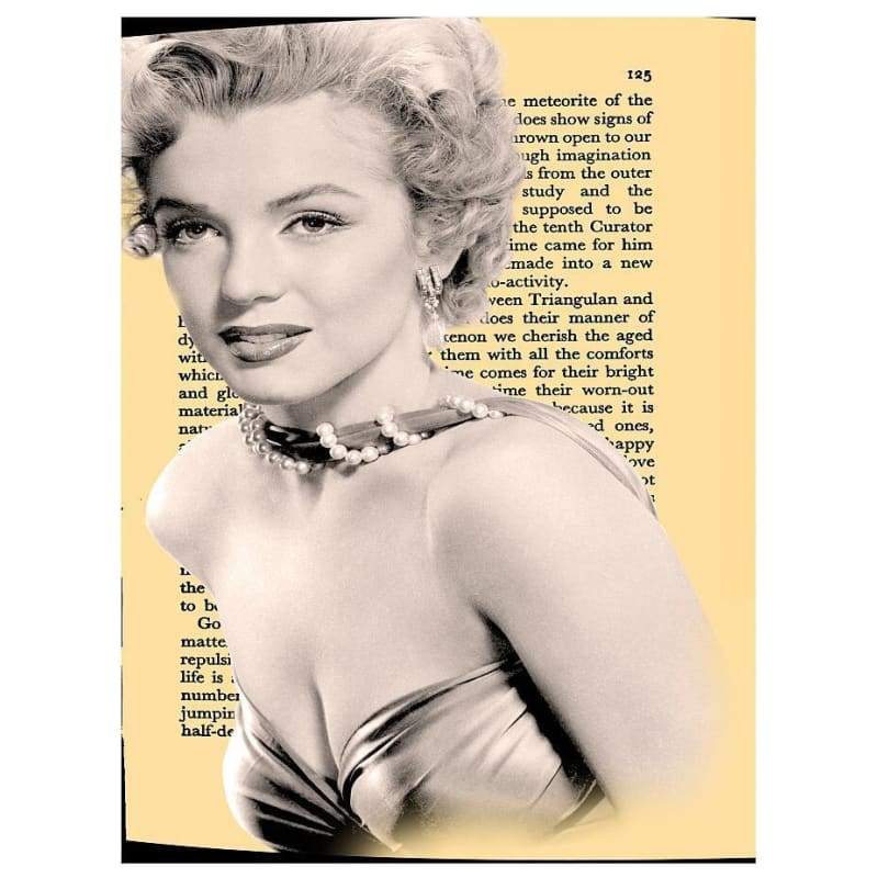 Pintura Vintage Em Preto E Branco De Marilyn Monroe