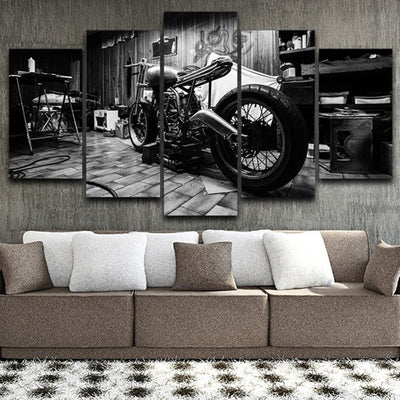 Pintura De Motocicleta De Metal Vintage