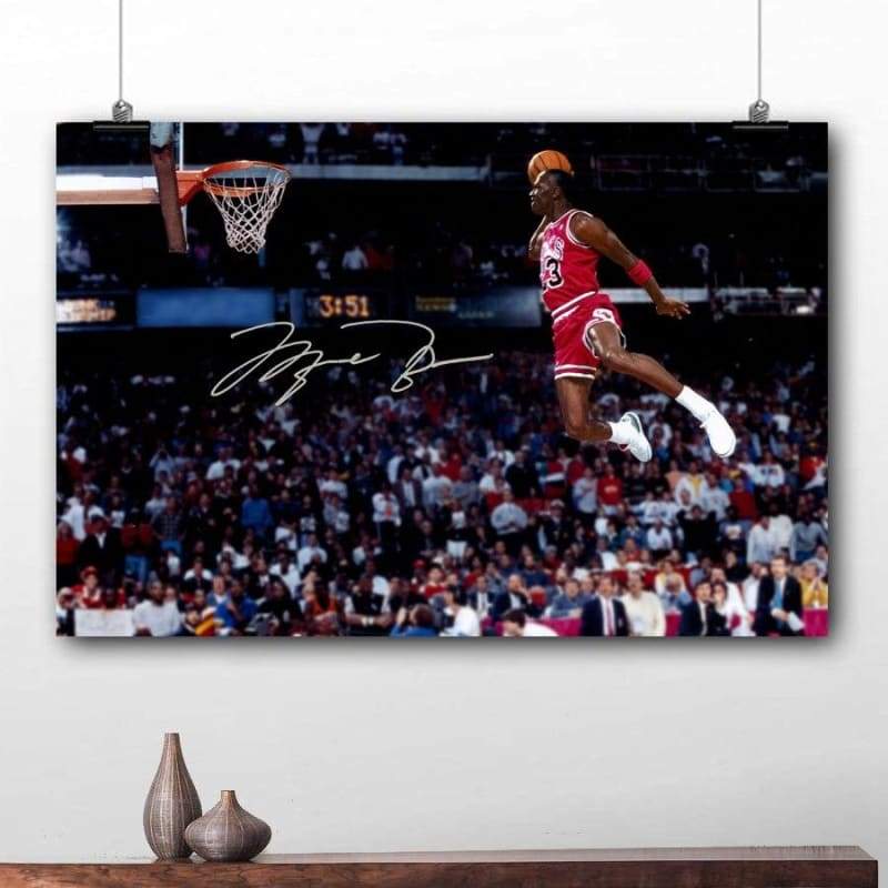 Pintura Vintage De Michael Jordan