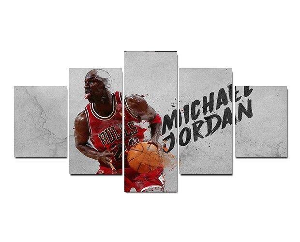 Pintura Vintage Em Preto E Branco De Michael Jordan