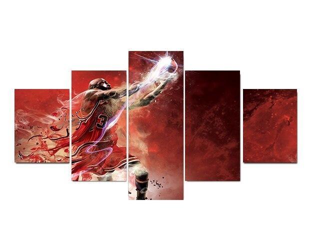 Pintura Vintage Em Preto E Branco De Michael Jordan