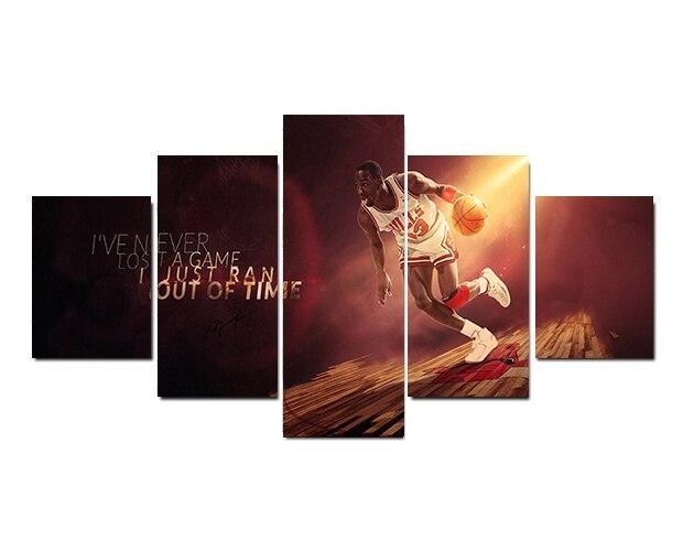 Pintura Vintage Em Preto E Branco De Michael Jordan