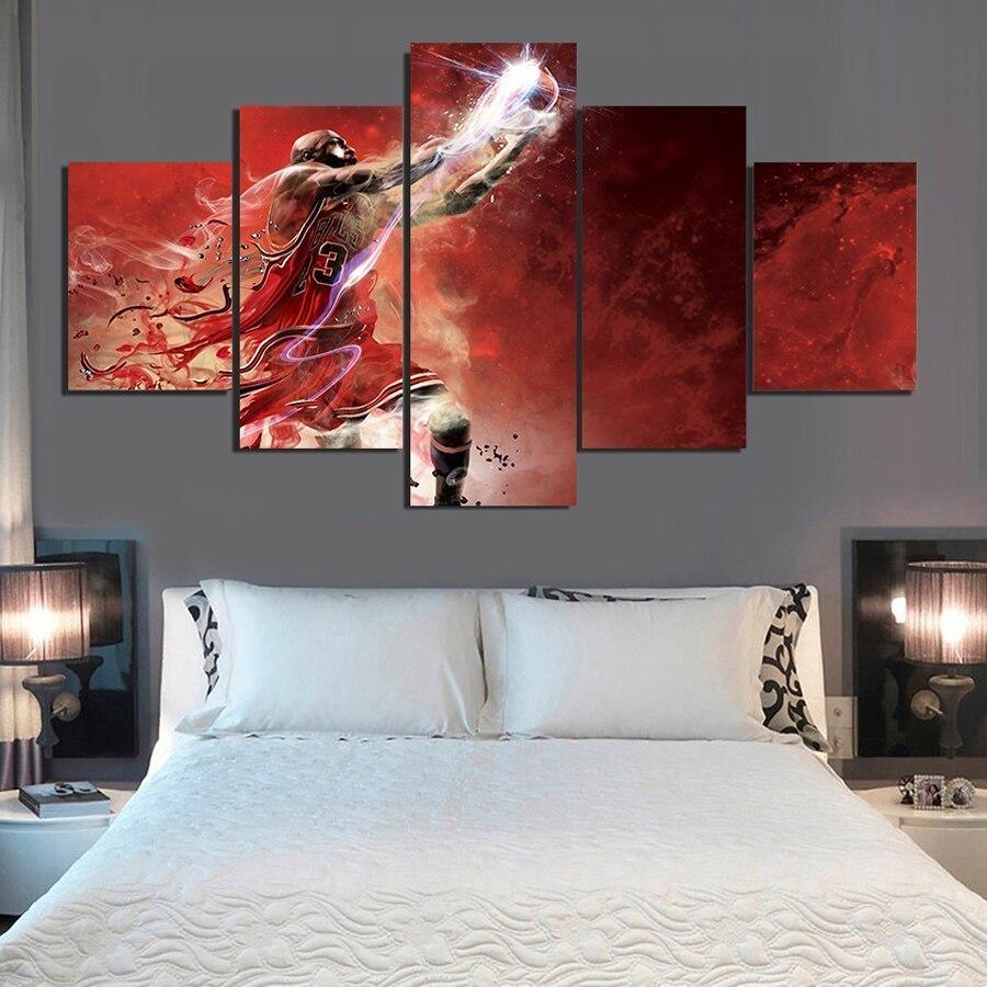 Pintura Vintage Em Preto E Branco De Michael Jordan