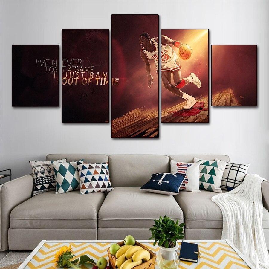 Pintura Vintage Em Preto E Branco De Michael Jordan