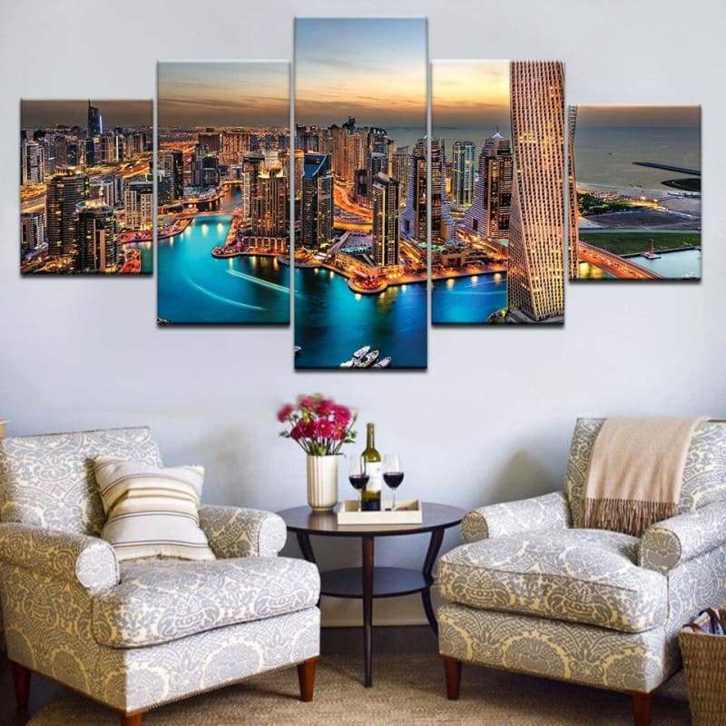 Mesa Vintage Com Vários Painéis De Nova York