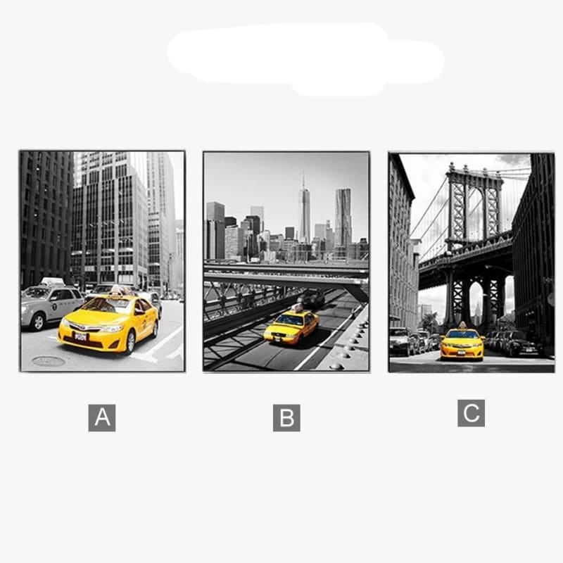 Pintura Amarela Vintage De Nova York