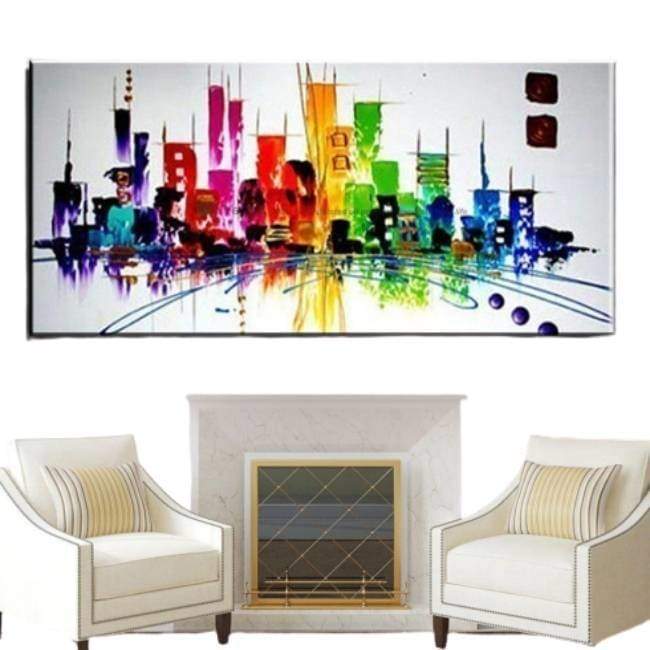 Pintura Vintage Pintura Da Cidade De Nova York