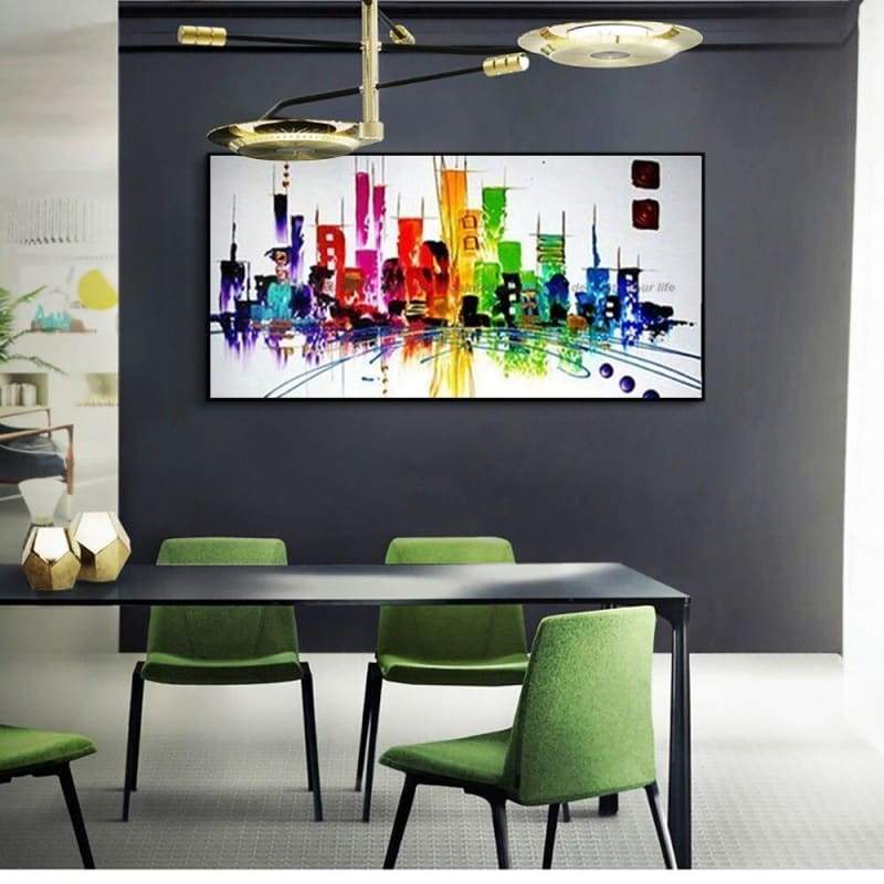 Pintura Vintage Pintura Da Cidade De Nova York