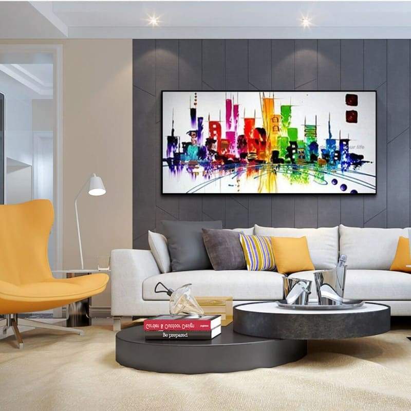 Pintura Vintage Pintura Da Cidade De Nova York