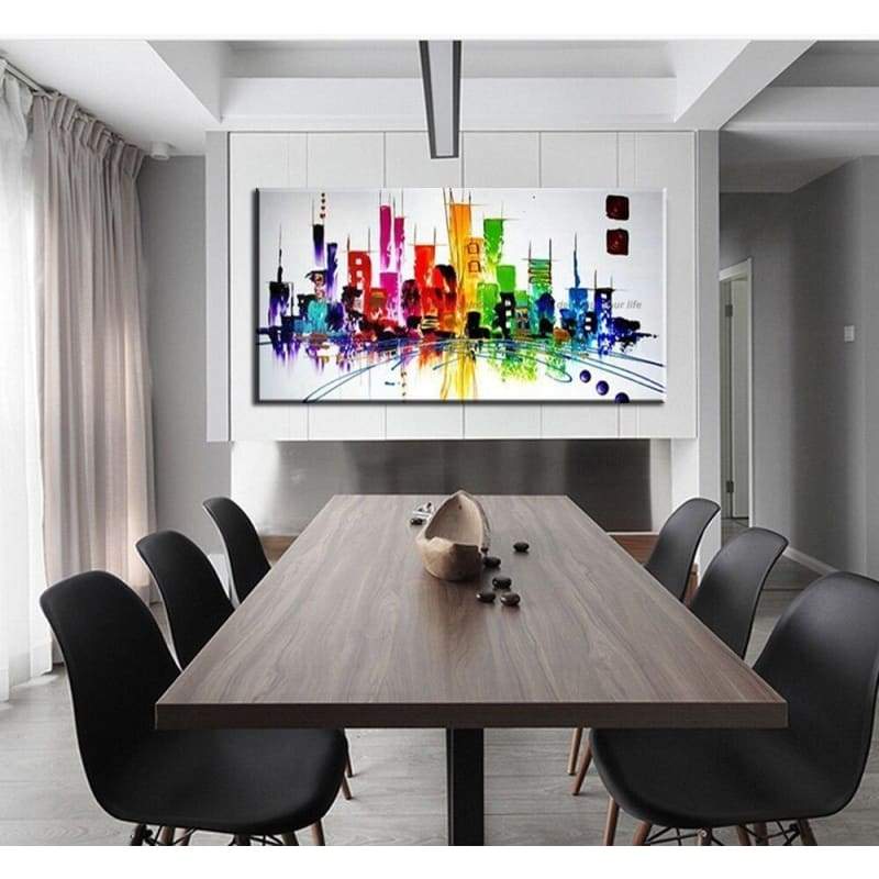 Pintura Vintage Pintura Da Cidade De Nova York