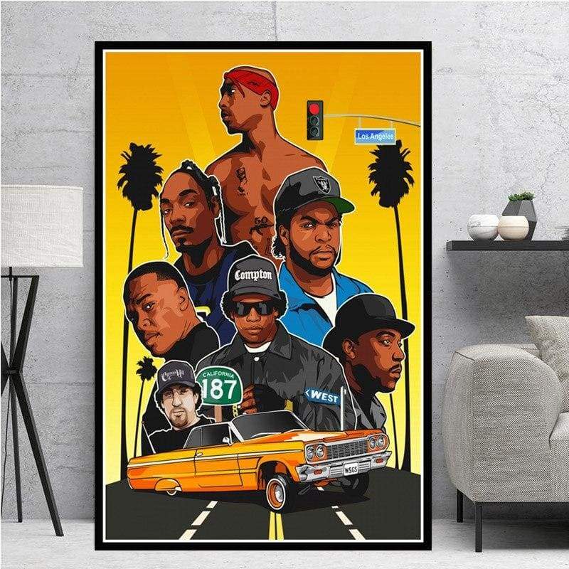 Pintura De Rap Vintage Dos Eua
