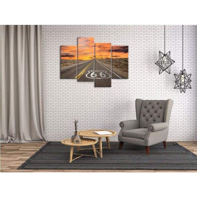 Pintura Vintage Da Rota 66