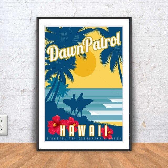 Pintura De Surfe Vintage