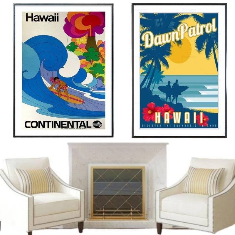 Pintura De Surfe Vintage