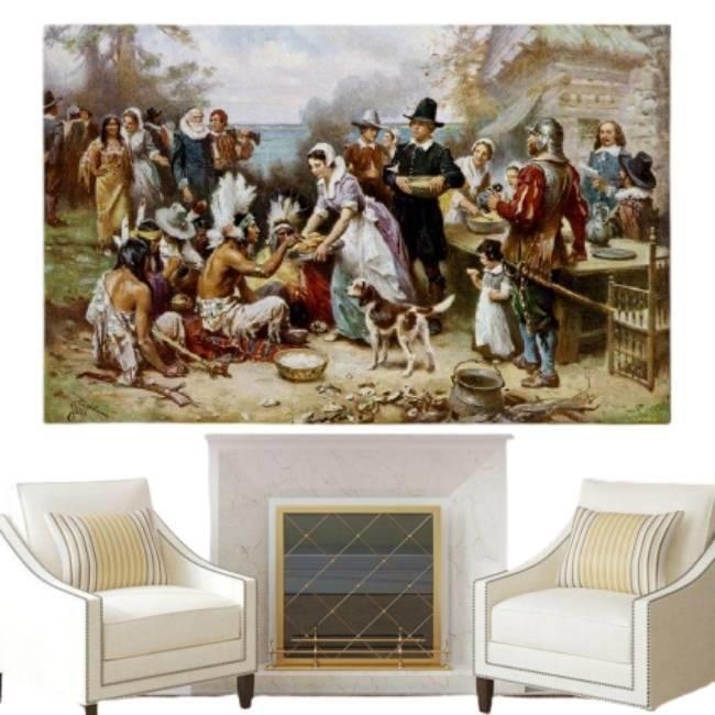 Quadro-Negro Vintage De Ação De Graças