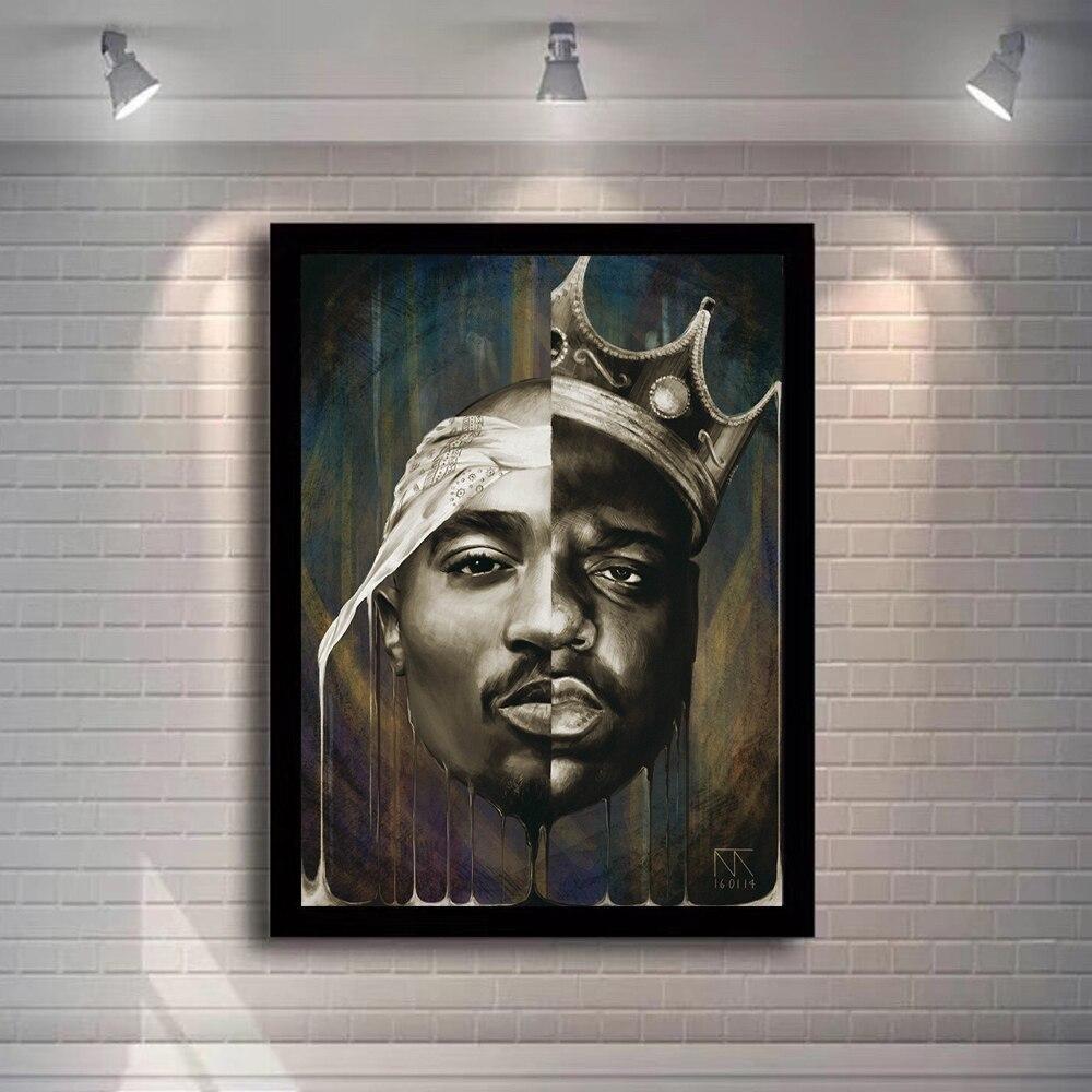 Pintura Vintage De Tupac Biggie