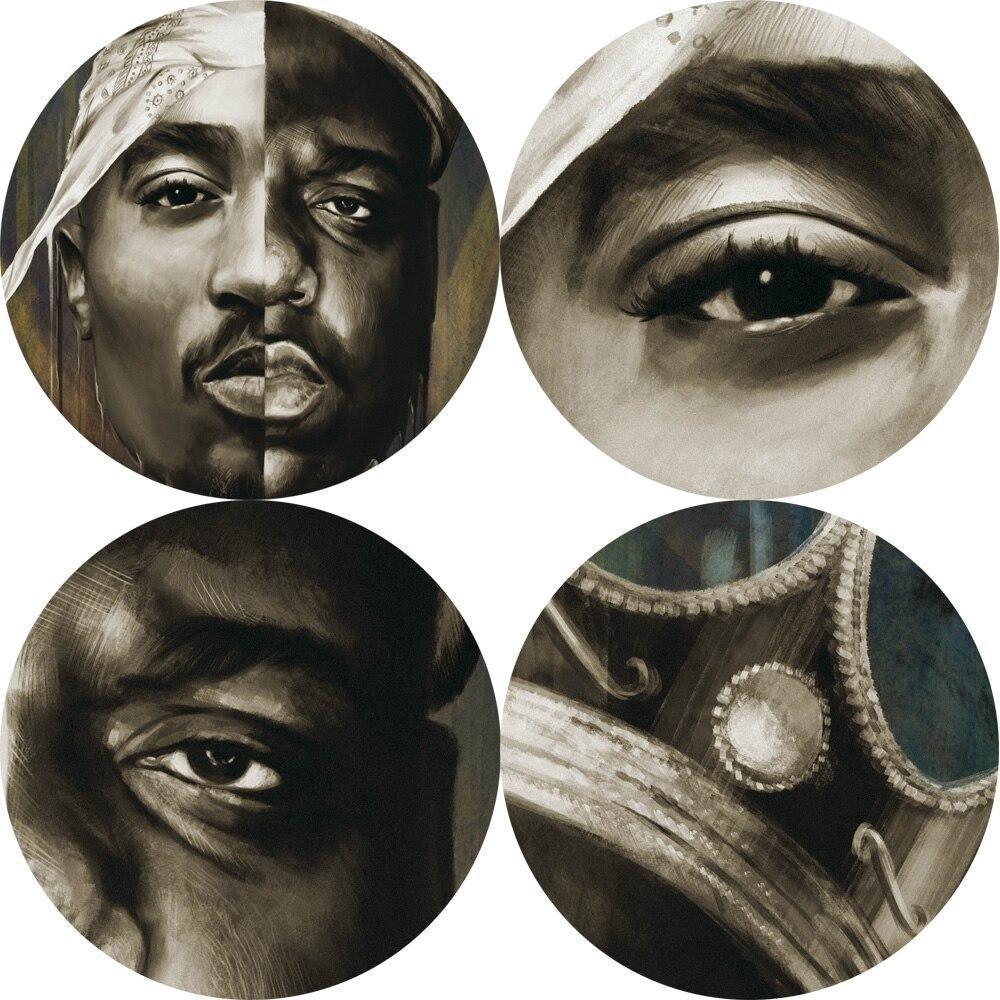 Pintura Vintage De Tupac Biggie