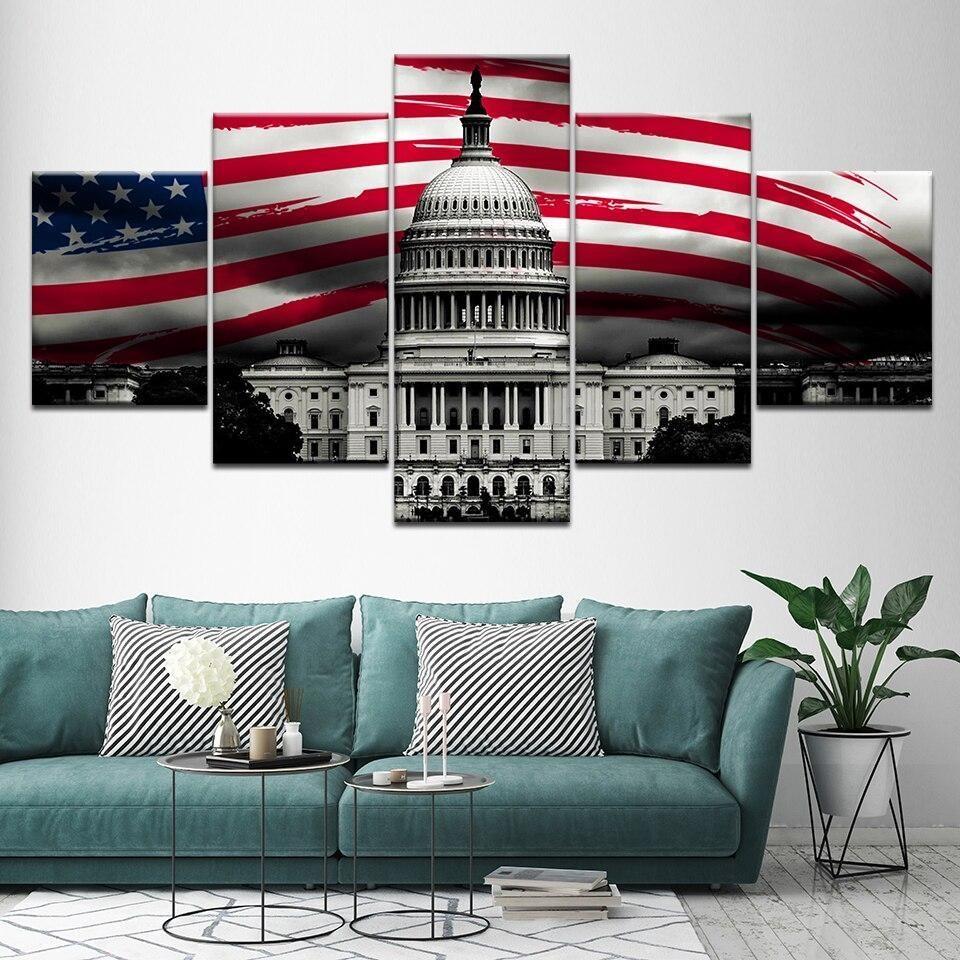 Pintura Vintage Dos Eua