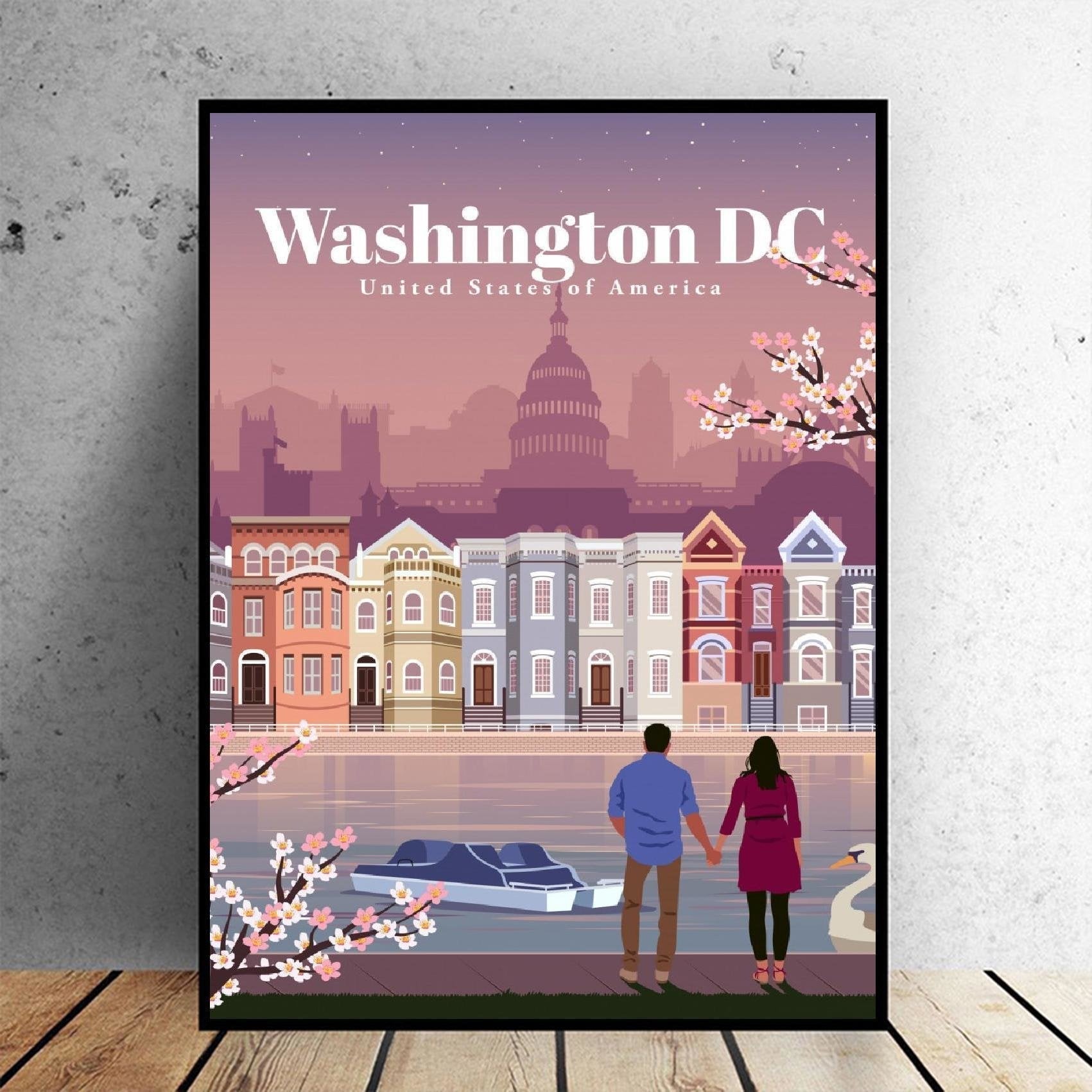 Pintura Vintage De Washington