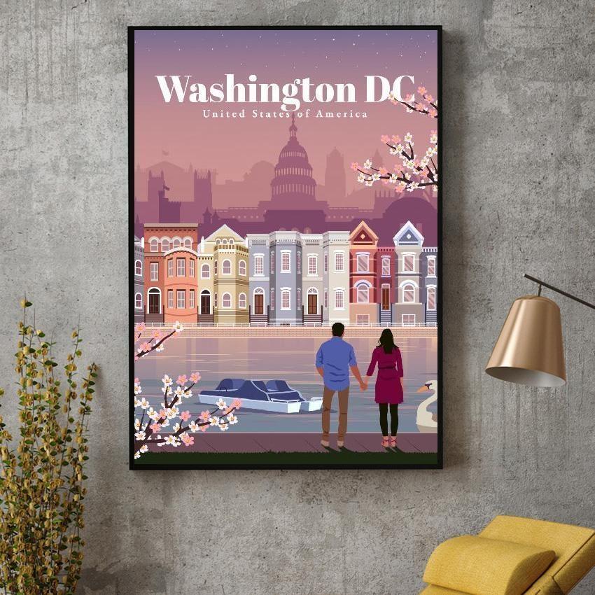 Pintura Vintage De Washington
