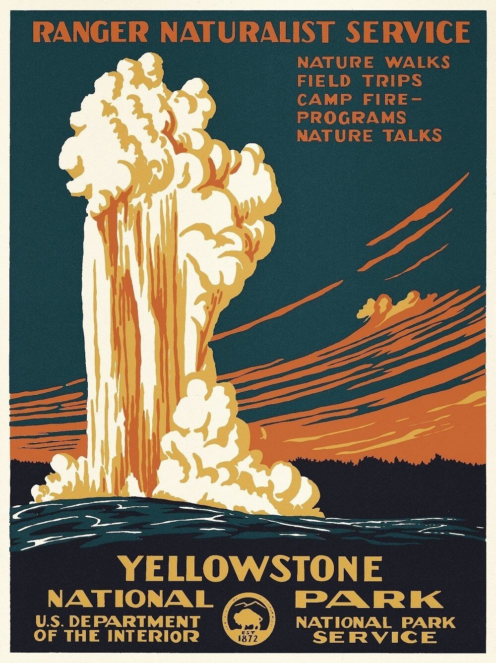 Pintura Vintage De Yellowstone