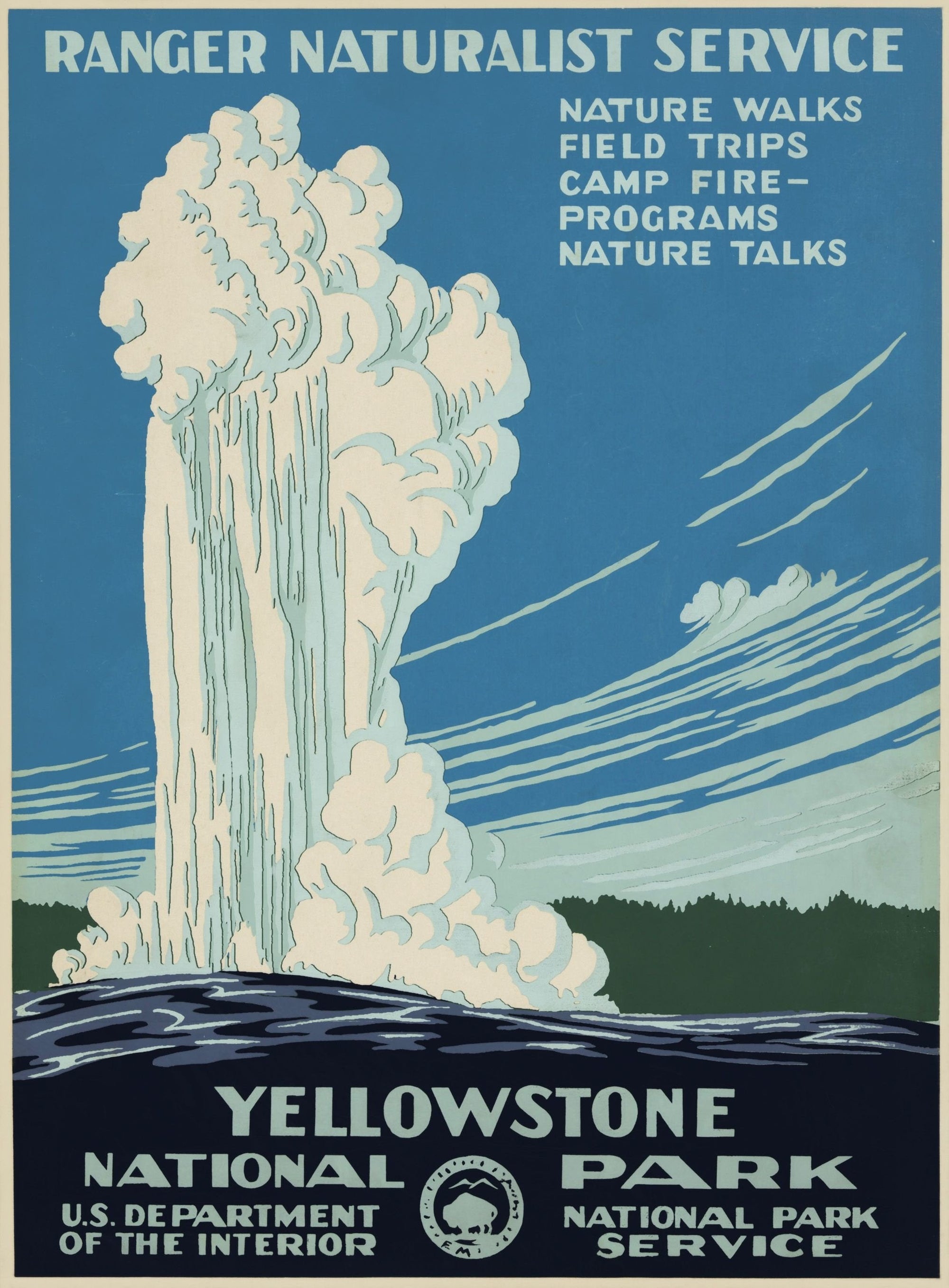 Pintura Vintage De Yellowstone