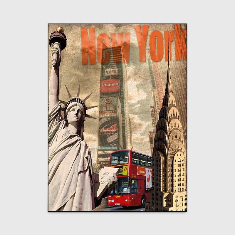 Tapete Vintage Para Sala De Estar Nova York