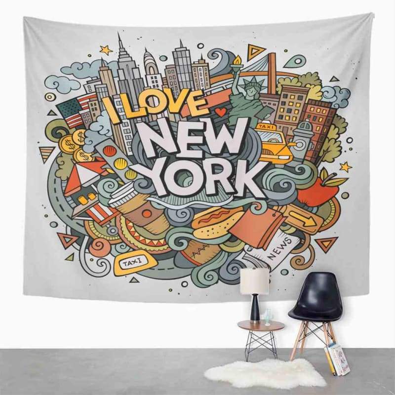 Tapeçaria Vintage Estilo Nova York