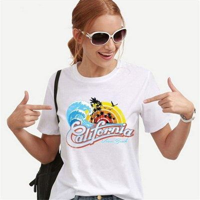 Camiseta Feminina Vintage Da Califórnia