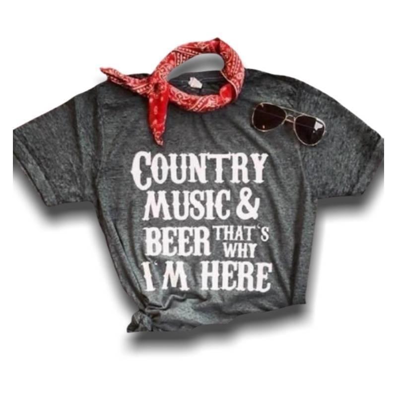 Camiseta Vintage De Música Country