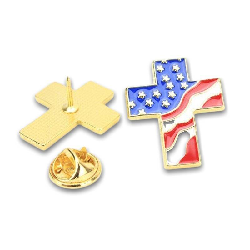 Distintivo Vintage Da Bandeira Dos Eua