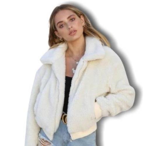 Jaqueta Teddy Feminina American College Vintage