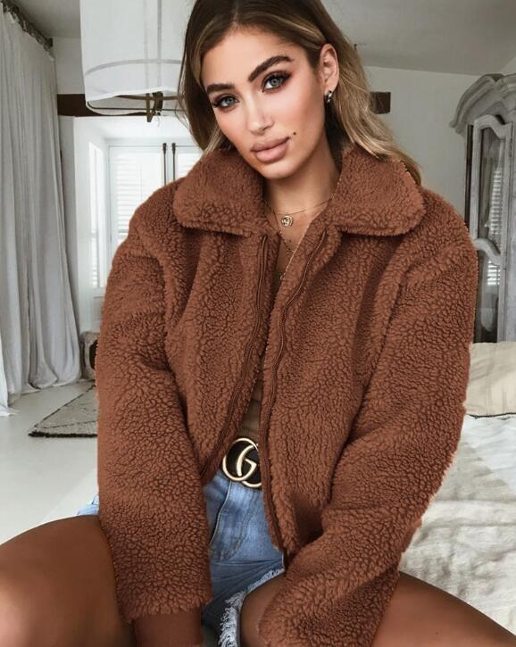 Jaqueta Teddy Feminina American College Vintage